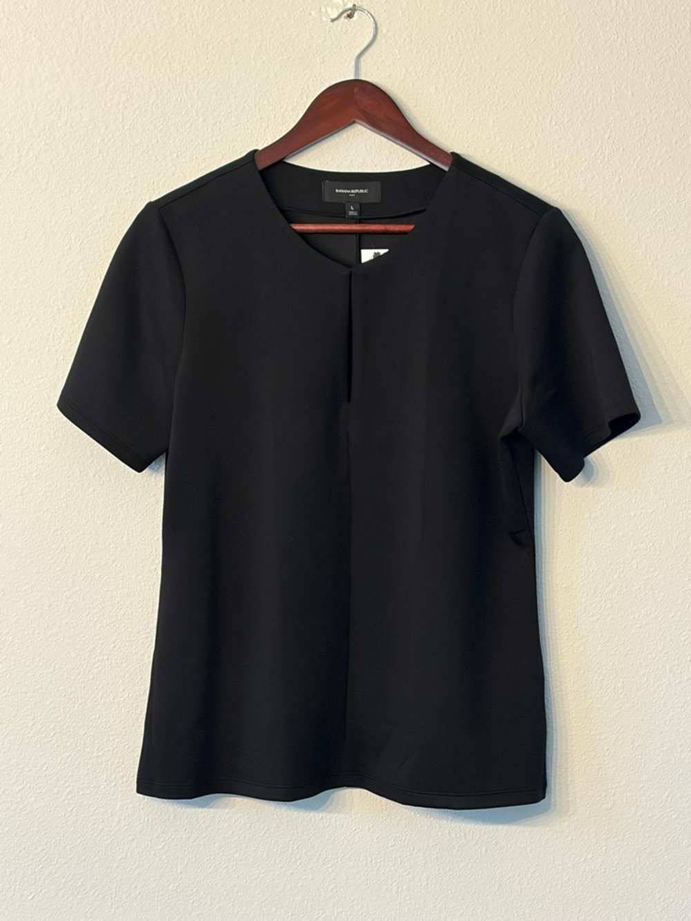 Classic Black Short-Sleeve Women's Top